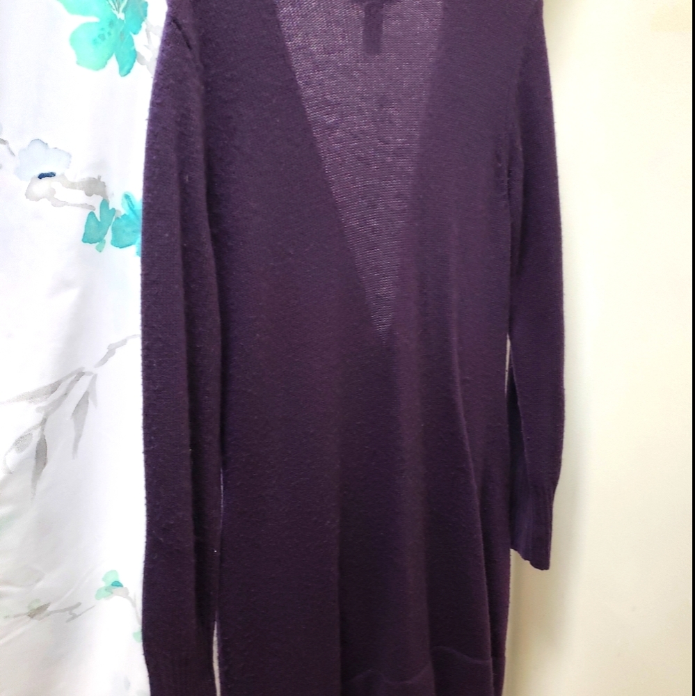 Purple cardigan